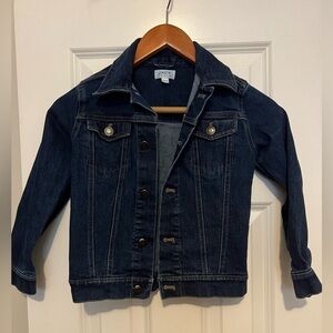 Janie and Jack boys dark denim jacket in great used condition size 5-6